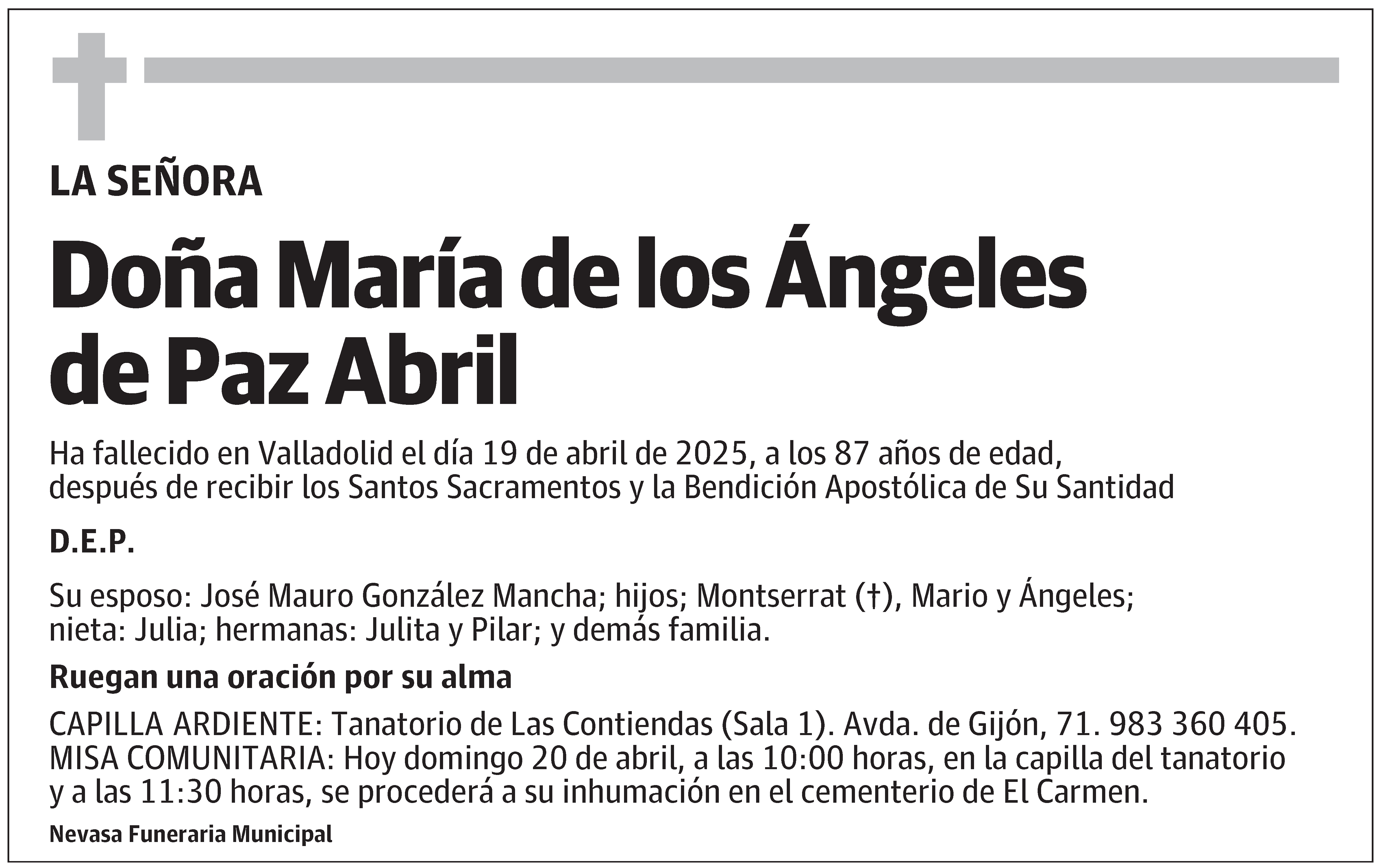 María de los Ángeles de Paz Abril