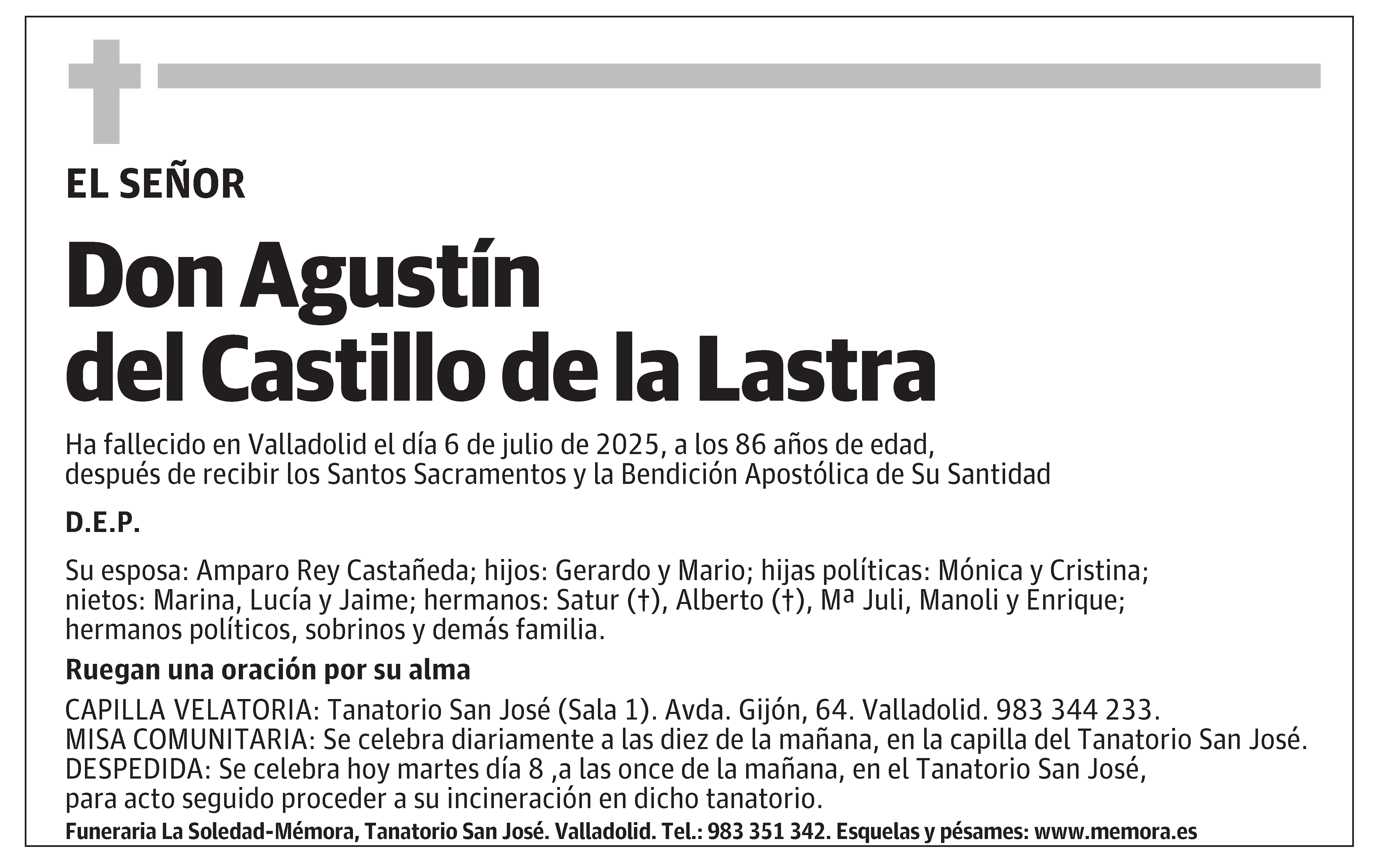 Agustín del Castillo de la Lastra