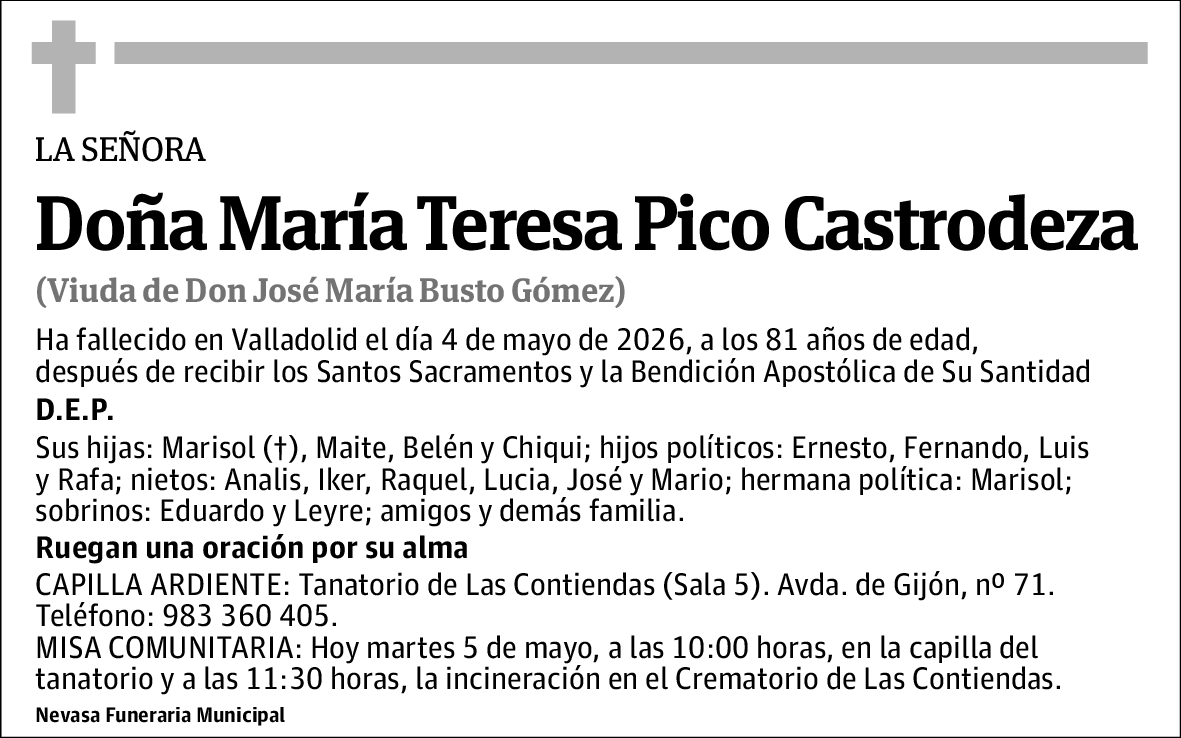 María Teresa Pico Castrodeza