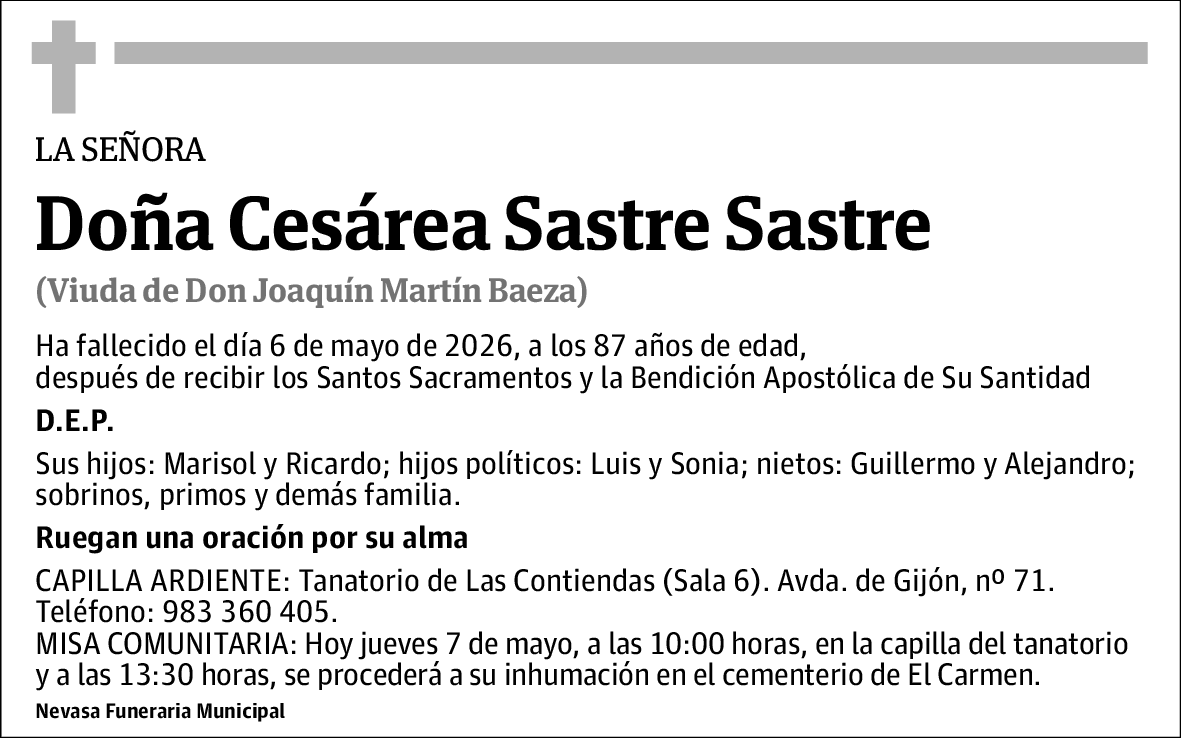 Cesárea Sastre Sastre
