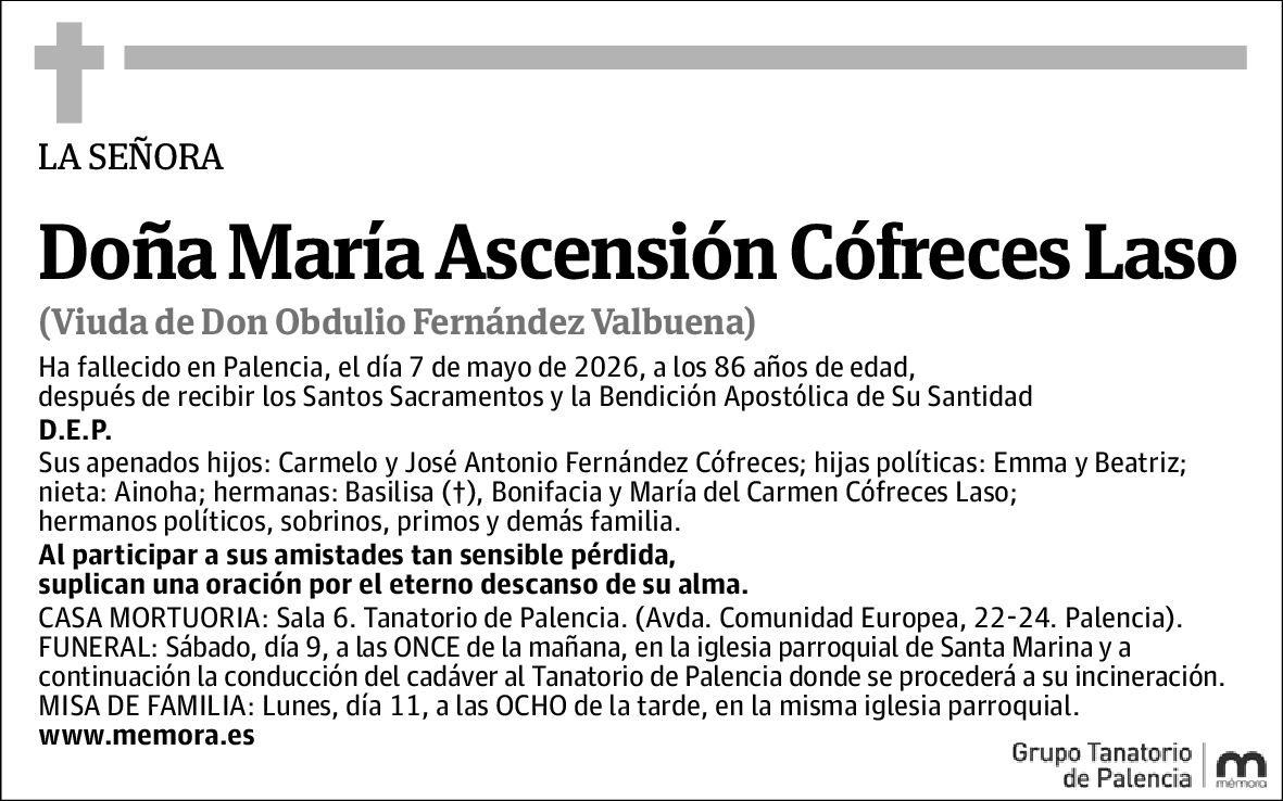 María Ascensión Cófredes Laso