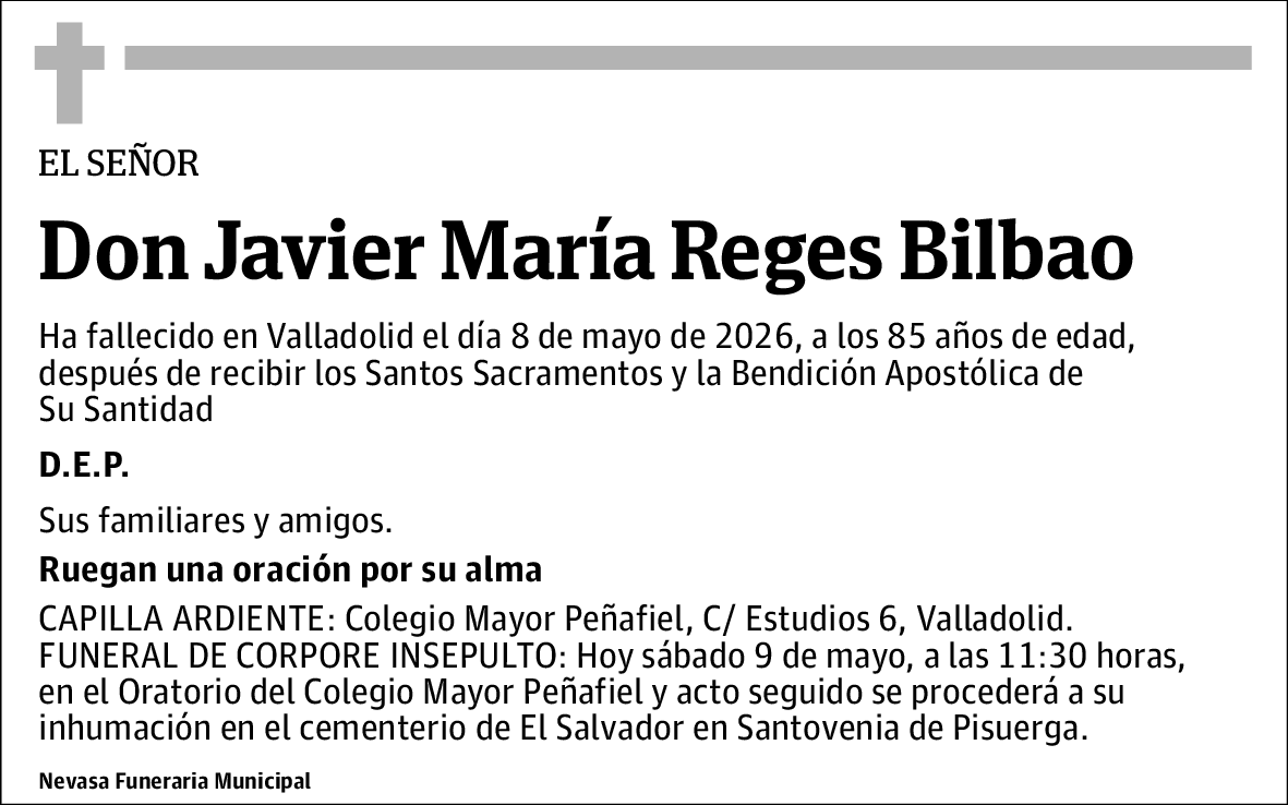 Javier María Reges Bilbao