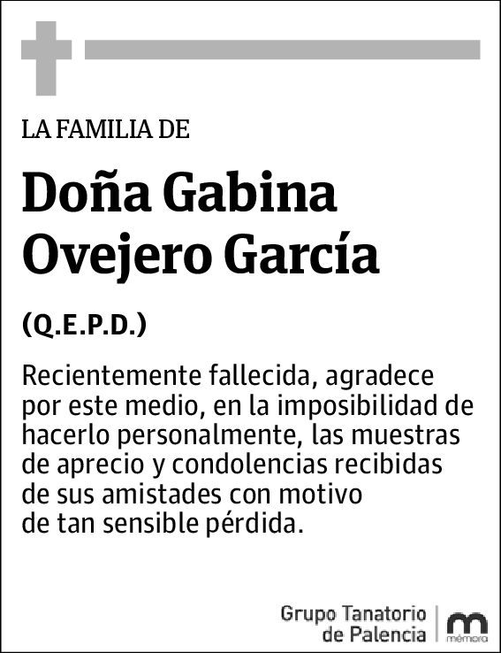 Ovejero García. Gabina