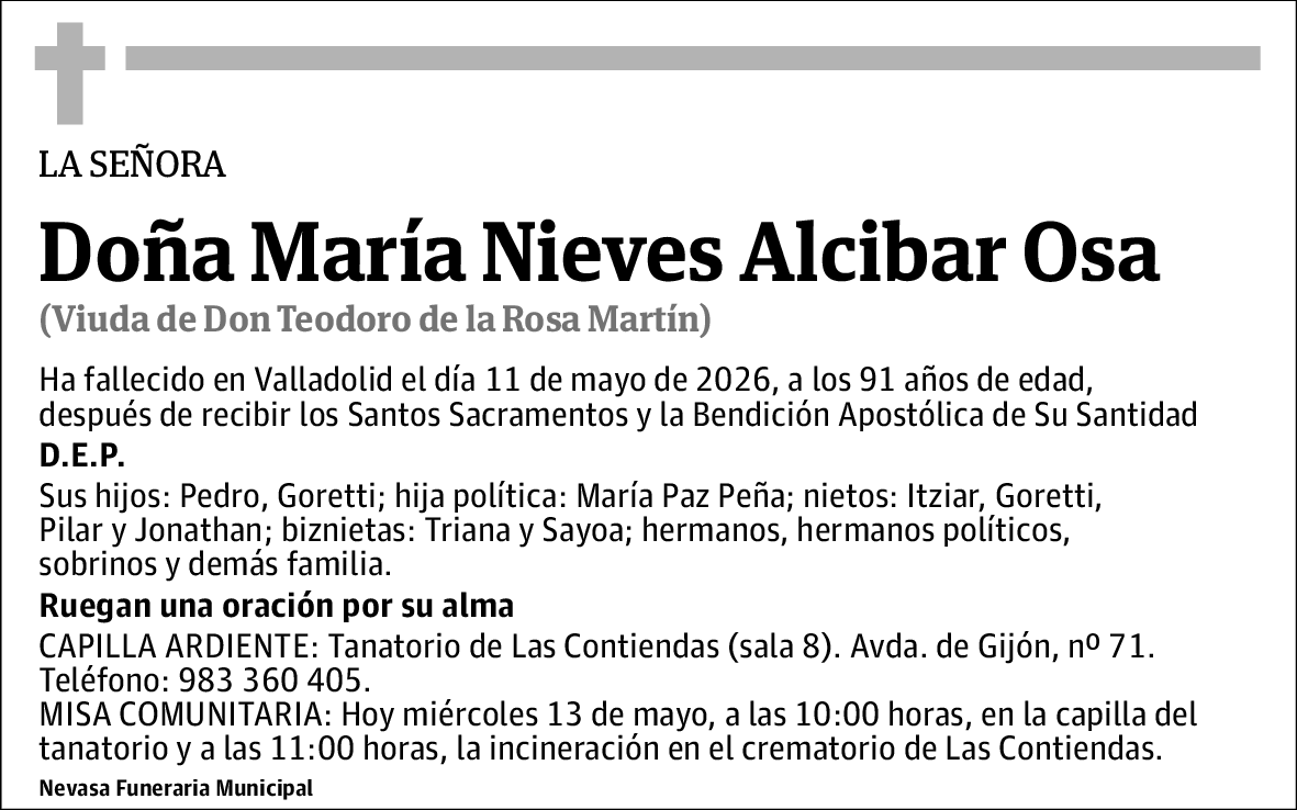 María Nieves Alcibar Osa