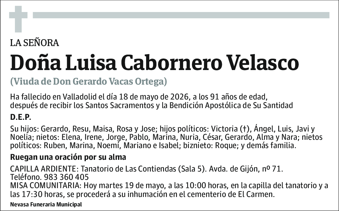 Luisa Cabonero Velasco