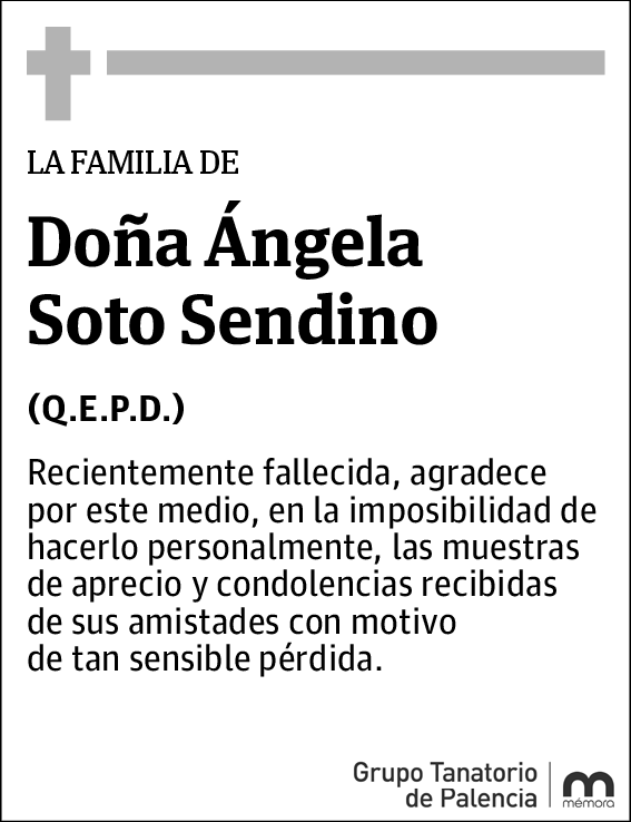 Ángela Agrd. Soto Sendino