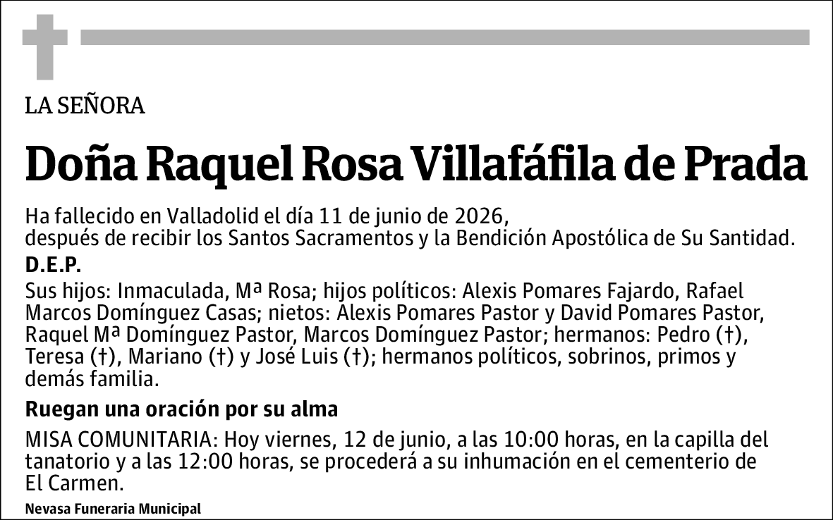 Raquel Rosa Villafáfila de Prada