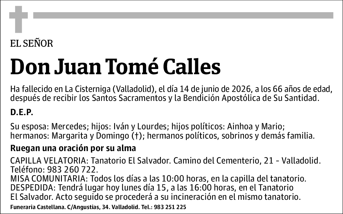 Juan Tomé Calles