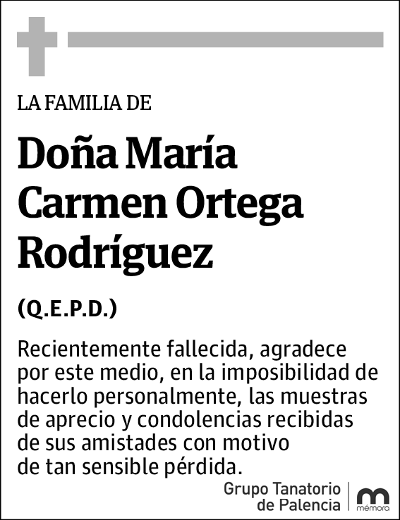María Carmen Agrd. Ortega Rodríguez