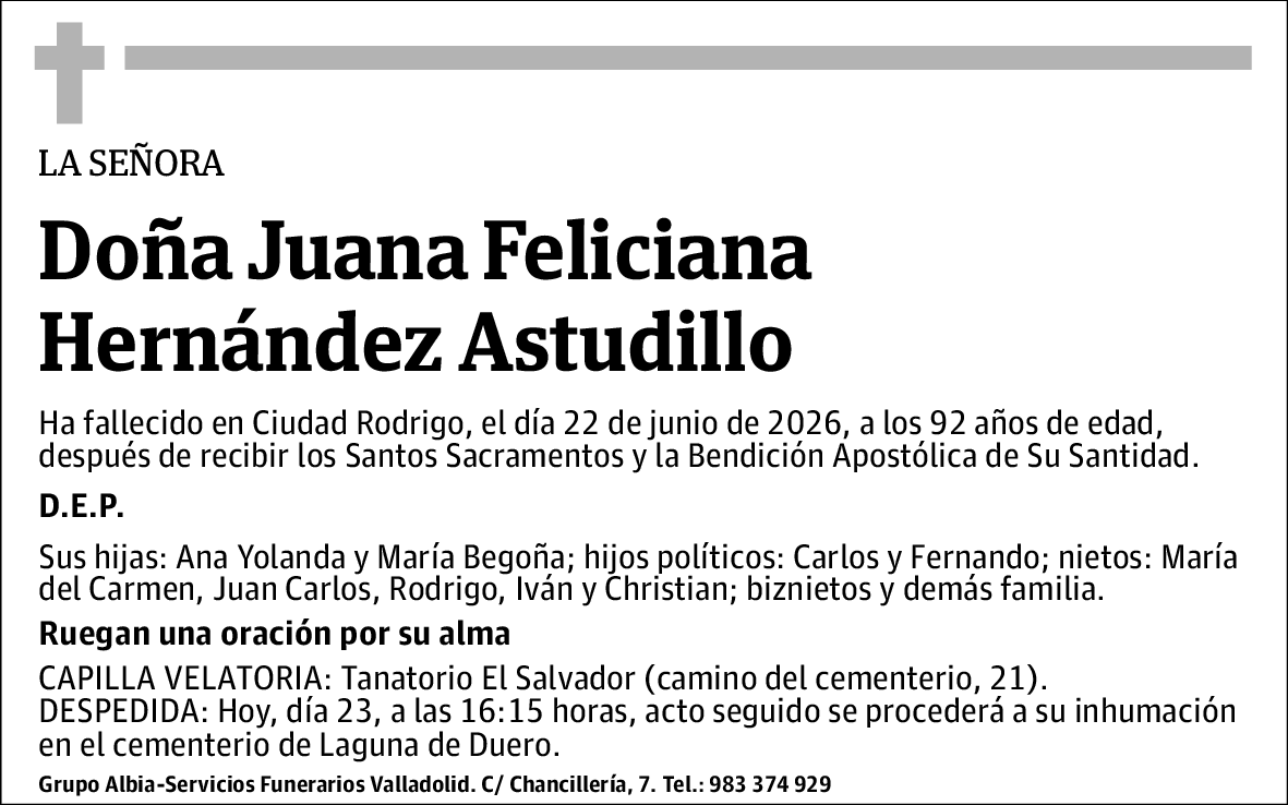 Juana Feliciana Hernández Astudillo