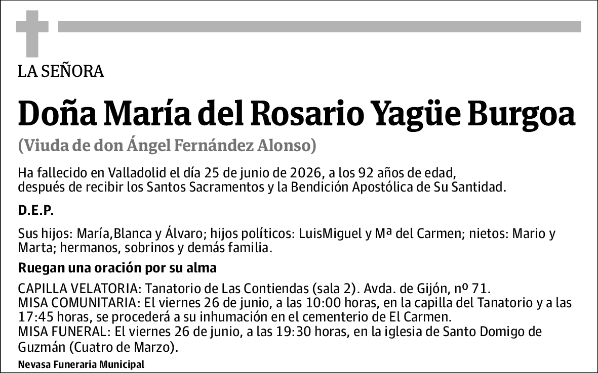 María del Rosario Yagüe Burgoa