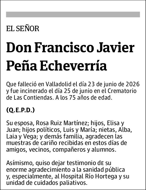 Francisco Javier Peña Echeverría