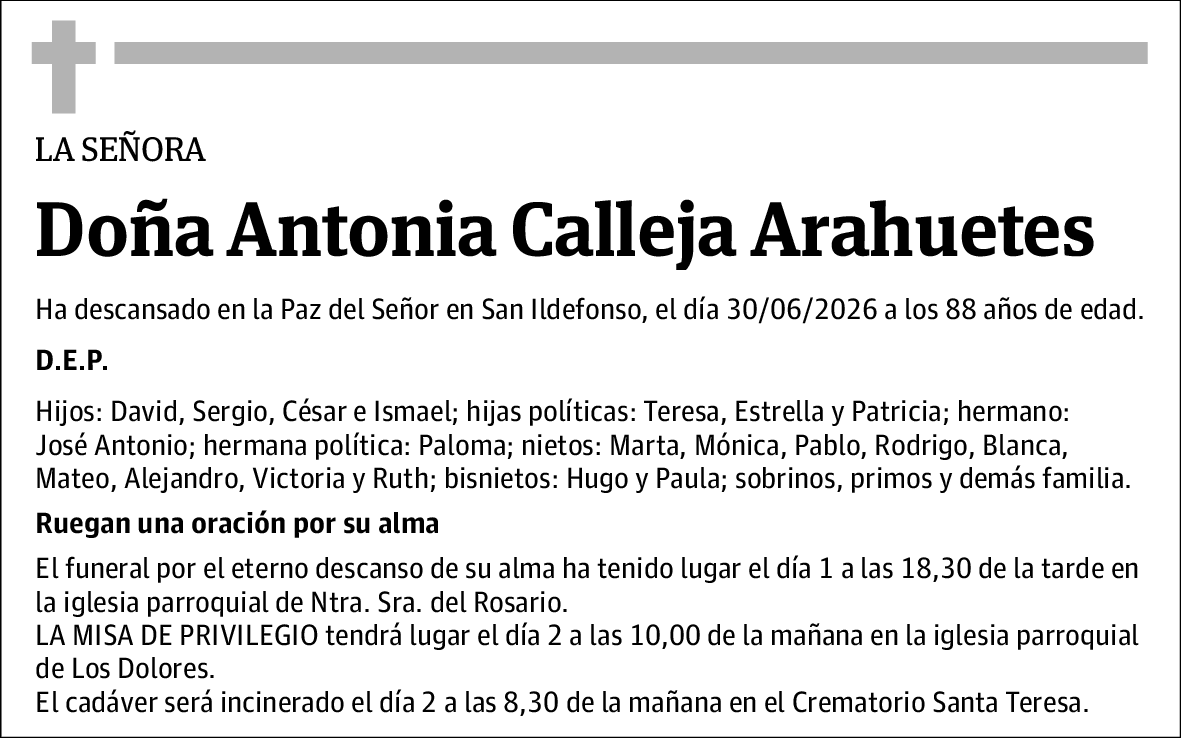 Antonia Calleja Arahuetes