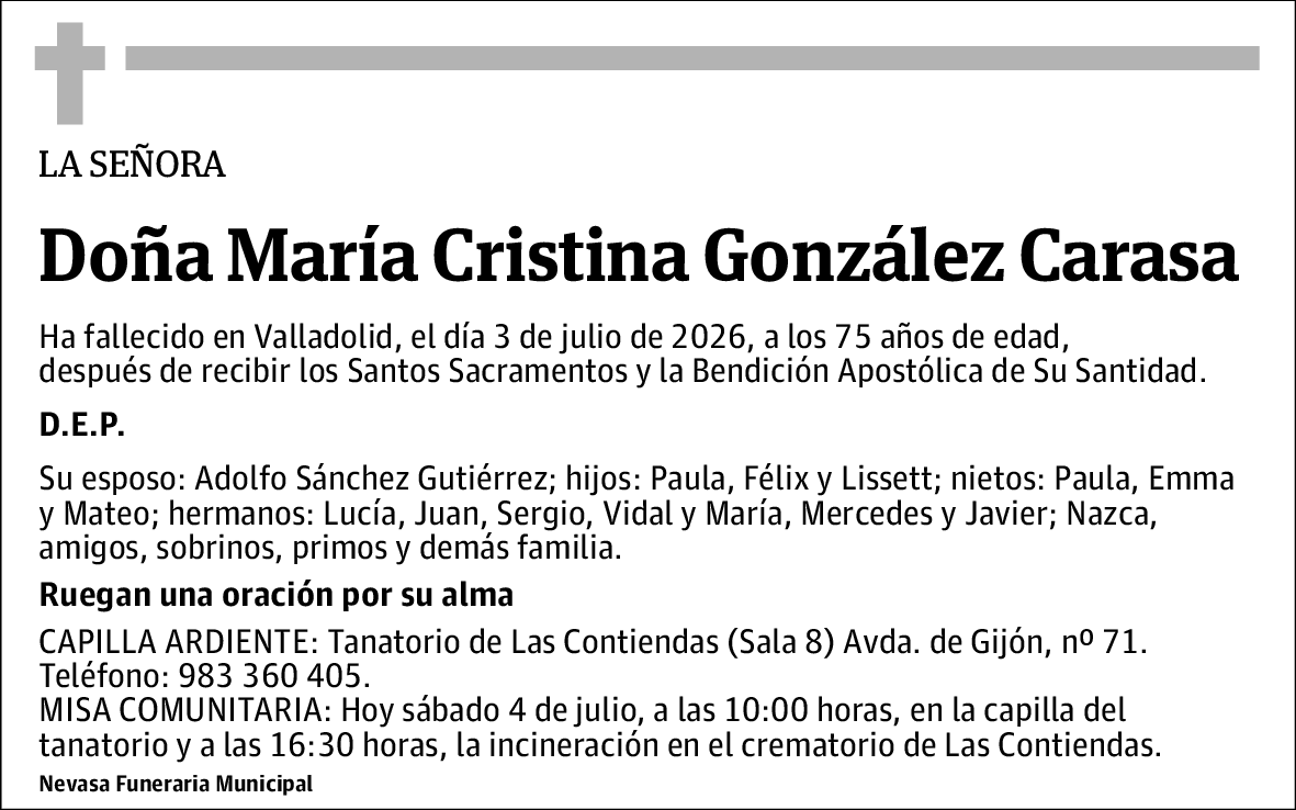 María Cristina González Carasa