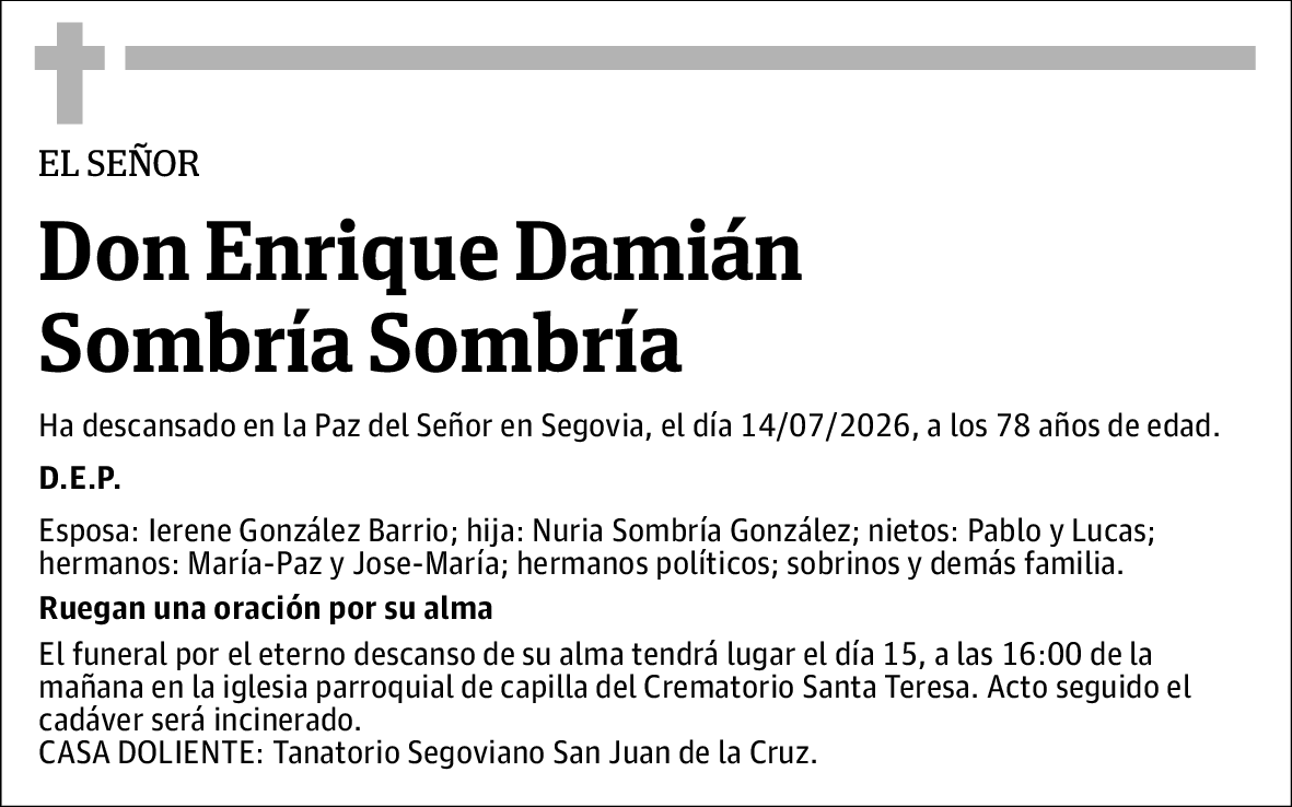 Enrique Damián Sombría Sombría