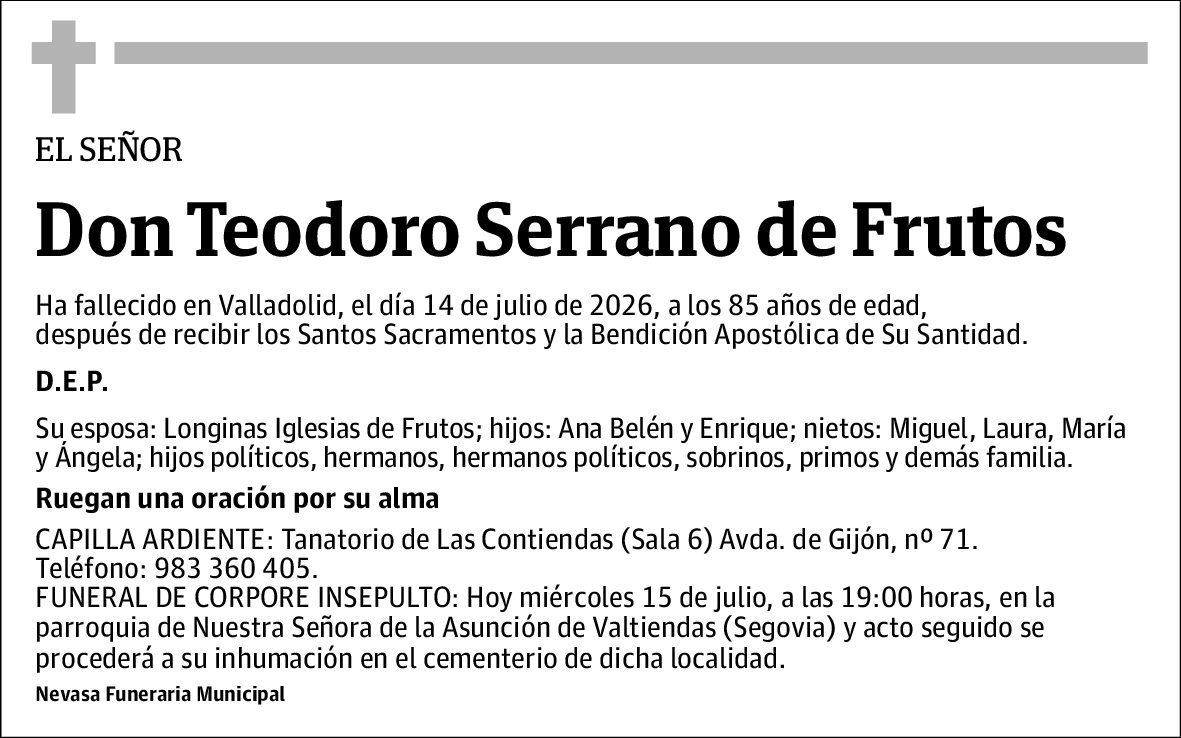 Teodoro Serrano de Frutos