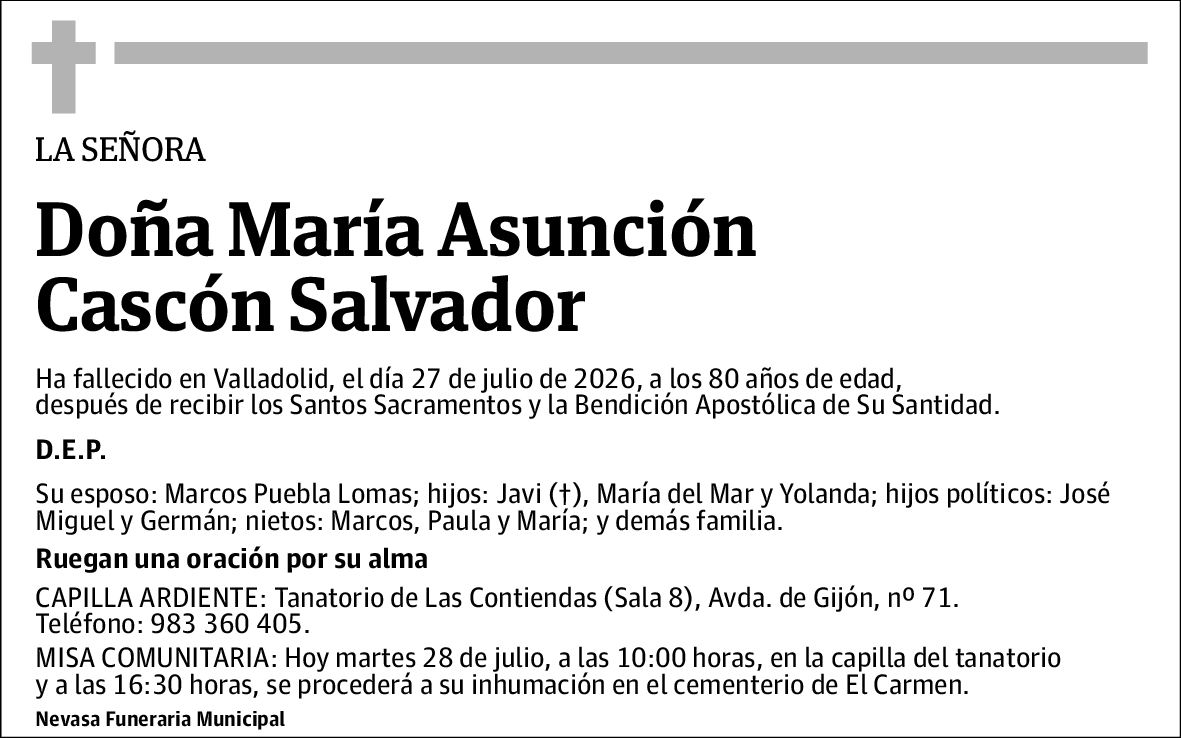 María Asunción Cascón Salvador