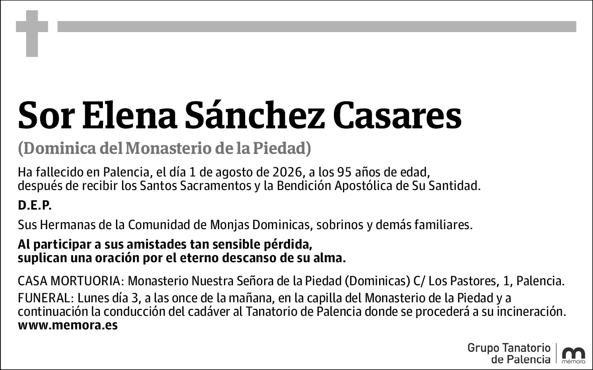 Sor Elena Sánchez Casares