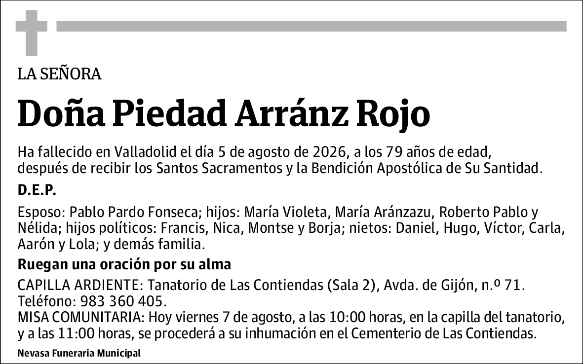 Piedad Arránz Rojo