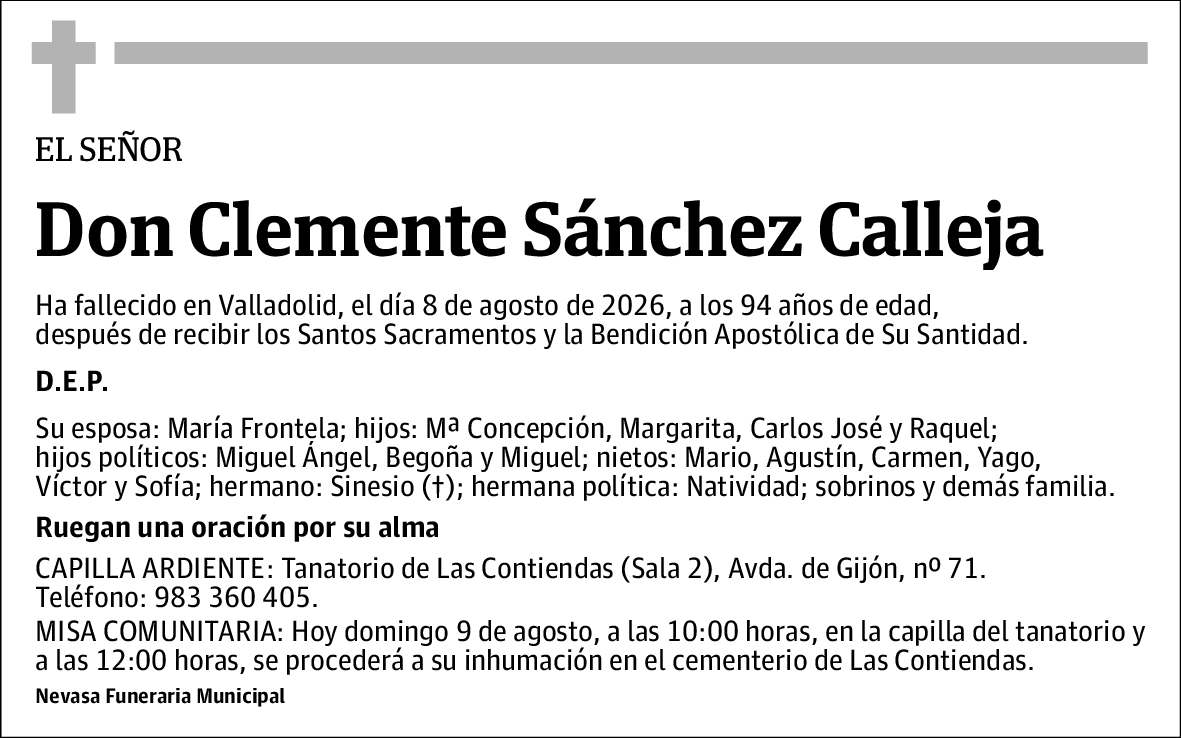 Calleja, Clemente Sánchez
