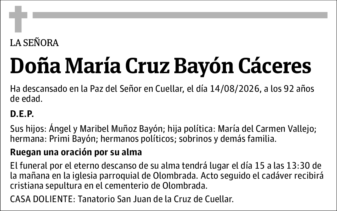 María Cruz Bayón Cáceres