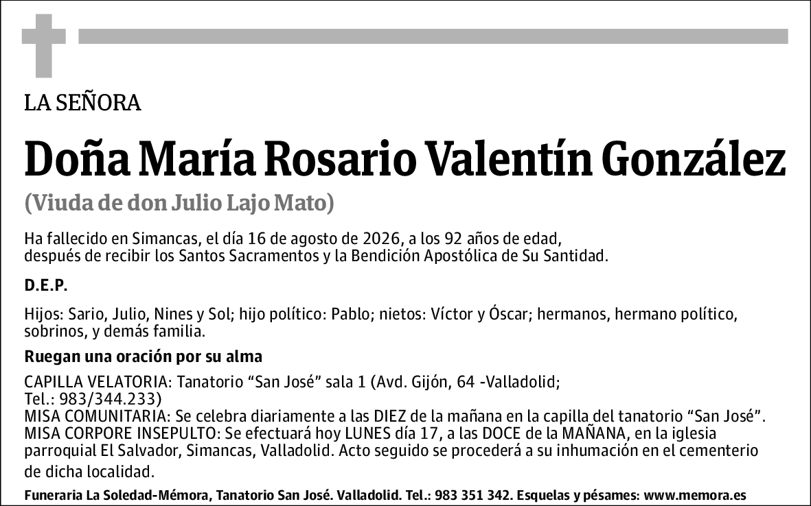 María Rosario Valentín González