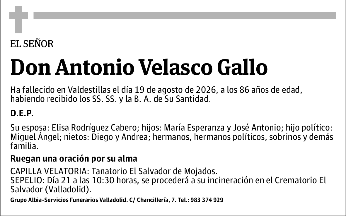 Antonio Velasco Gallo