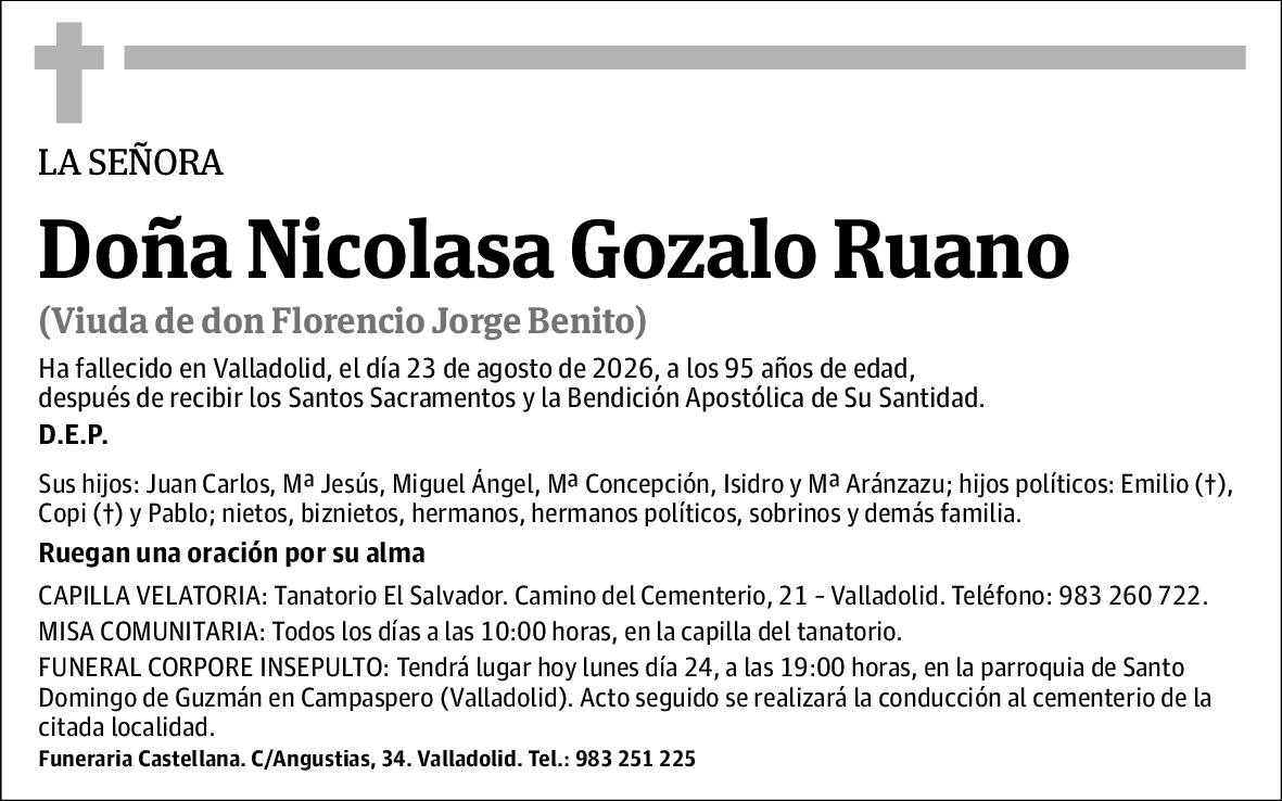 Nicolasa Gozalo Ruano