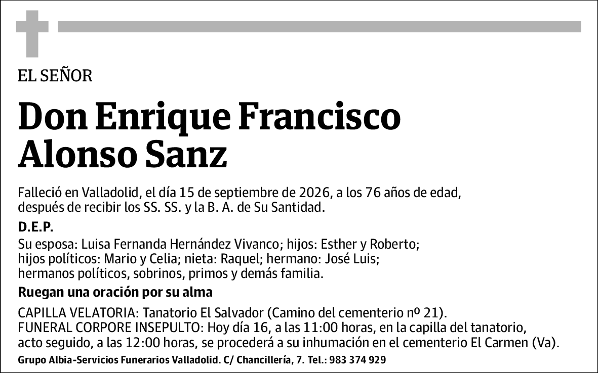 Enrique Francisco Alonso Sanz
