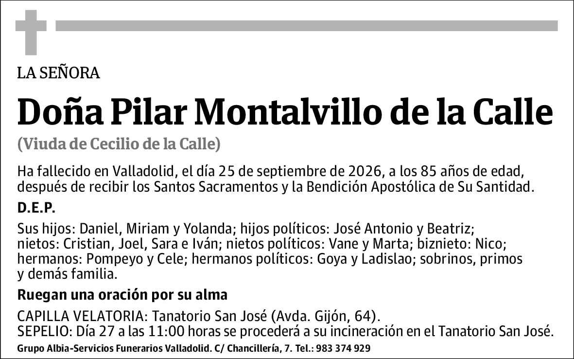 Pilar Montalvillo de la Calle