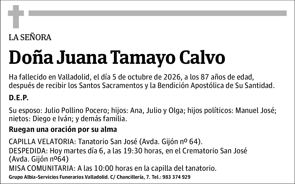 Juana Tamayo Calvo