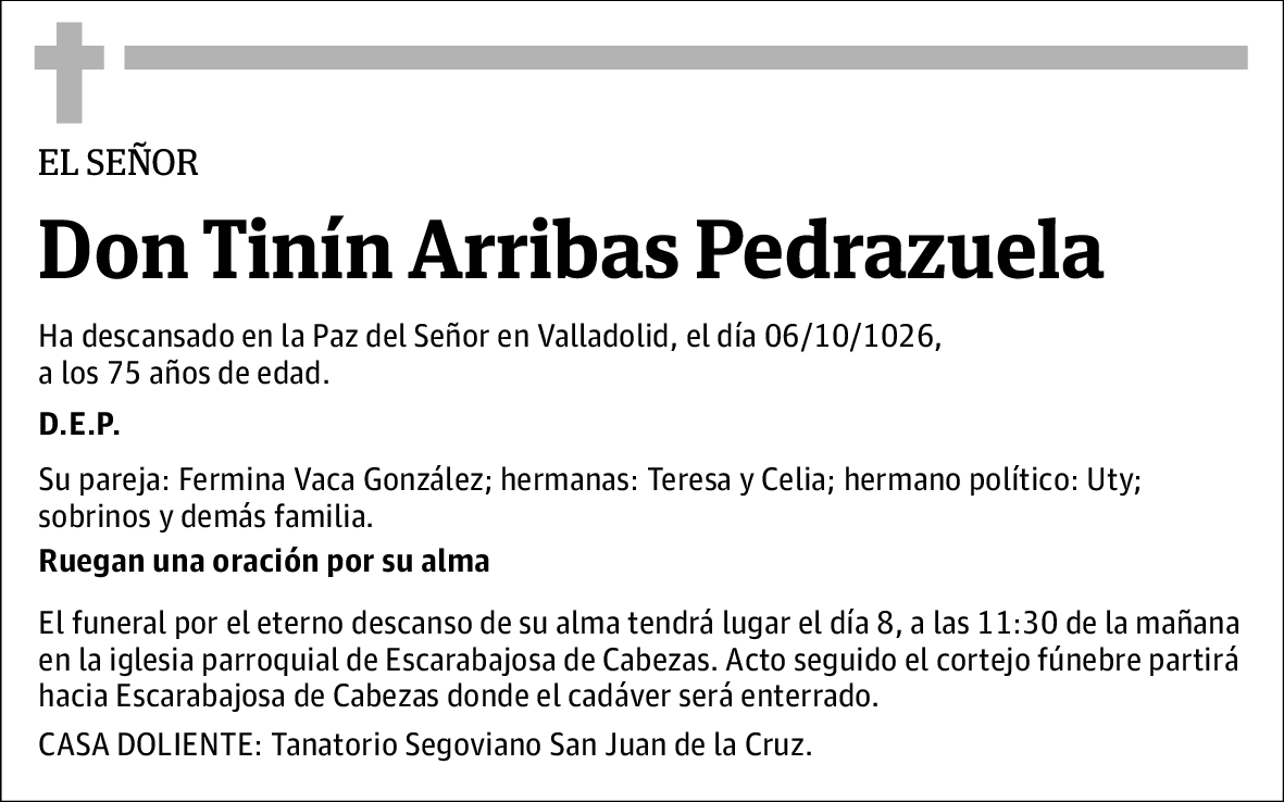Tinín Arribas Pedrazuela