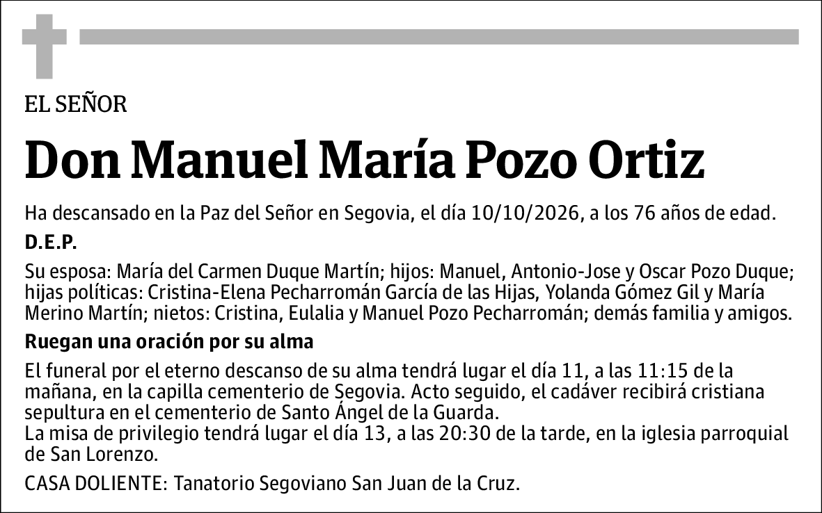 Manuel María Pozo Ortiz