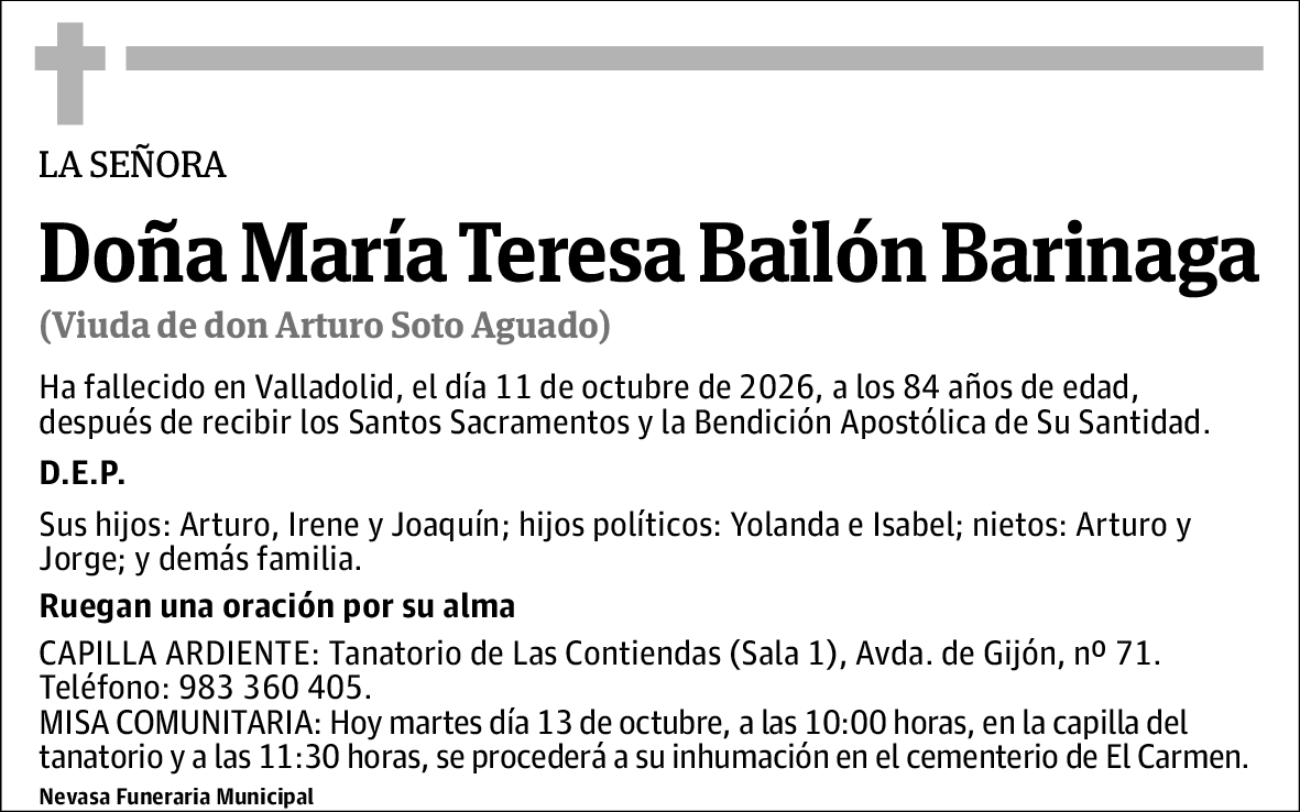 María Teresa Bailón Barinaga
